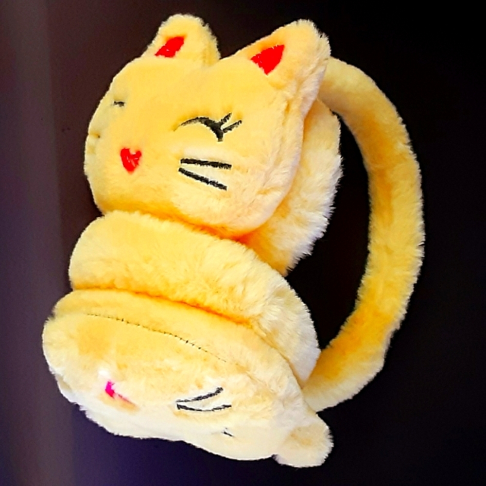 Plush Cartoon Cat Earmuff - Picture 2 of 3